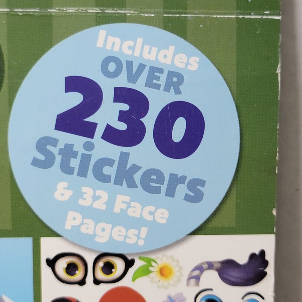 BOOK Zany Zoo Sticker Face - NEW - Picture 2 of 3